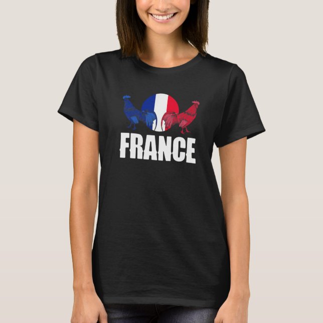 Camiseta France French France Flag National Animal Silhouet (Frente)