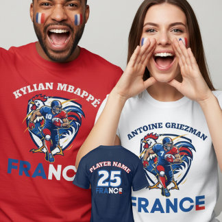 Camiseta France National Gridiron Football Dynamic Rooster 