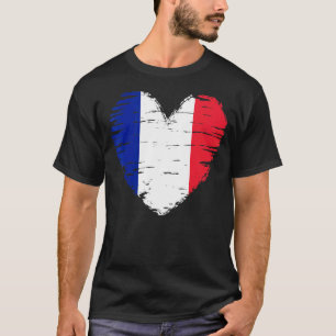Camiseta France Outfit France Heart Flag I love France