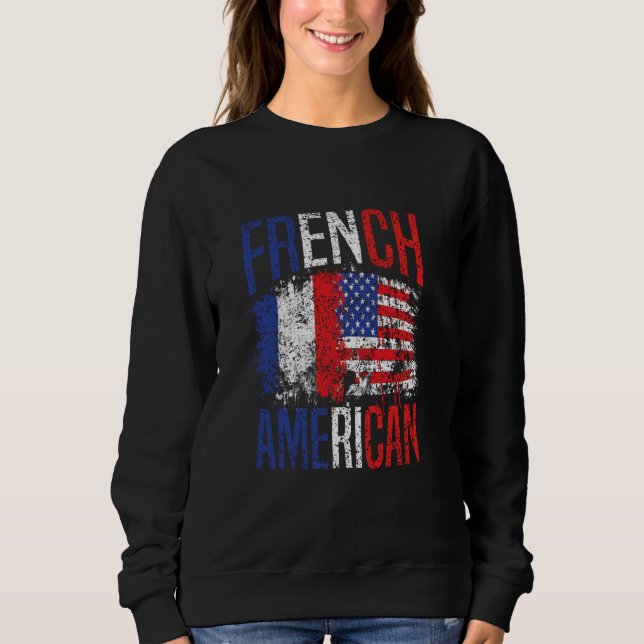 Camiseta Francês americano França América Usa Francês ameri (Frente)