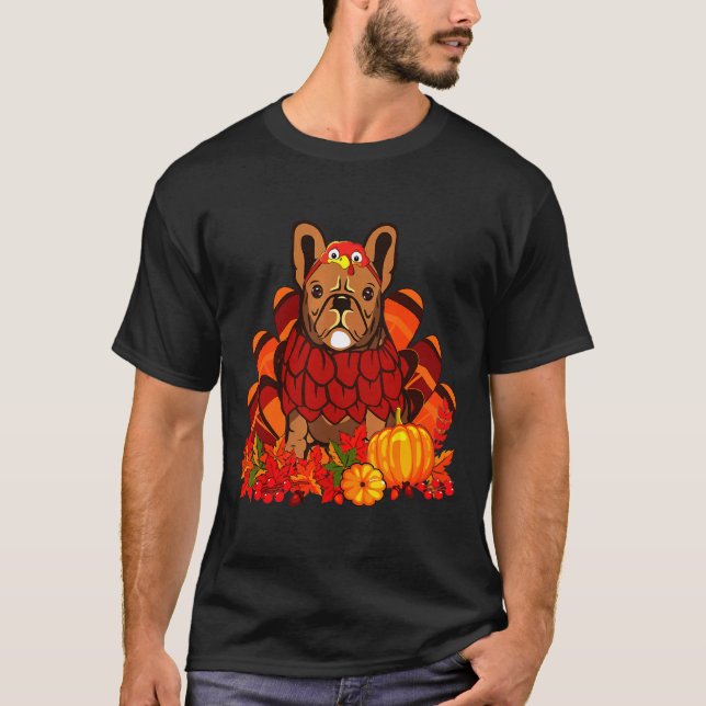 Camiseta Francês Buldogue Costume Turquia (Frente)