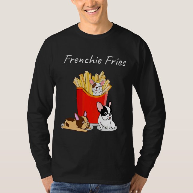 Camiseta Francês Buldogue Frenchie Fries Frenchie T Cachorr (Frente)