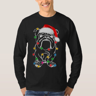 Camiseta Francês Buldogue O Natal Acende Cão