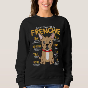 Camiseta Francês Bulldog Anatomia Engraçado Cachorro Mãe Pa