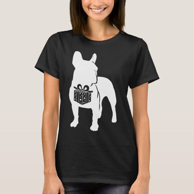 Camiseta Francês Bulldog Christmas Dog Frenchie (Frente)