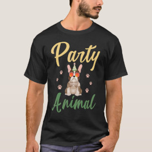 Camiseta Francês Bulldog Dog Party Bonito francês Melhor Fr