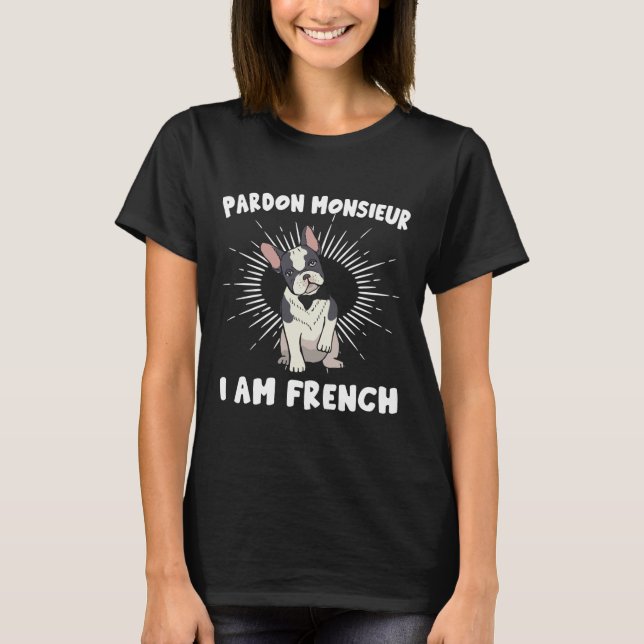 Camiseta Francês Bulldog Engraçado Francês Cachorro (Frente)