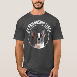 Camiseta Francês Bulldog Friendship Circle Funny Dog Propri