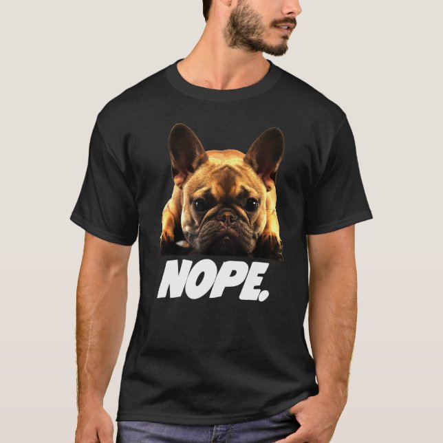 Camiseta Francês Bulldog Lpreguiçoso Francês (Frente)