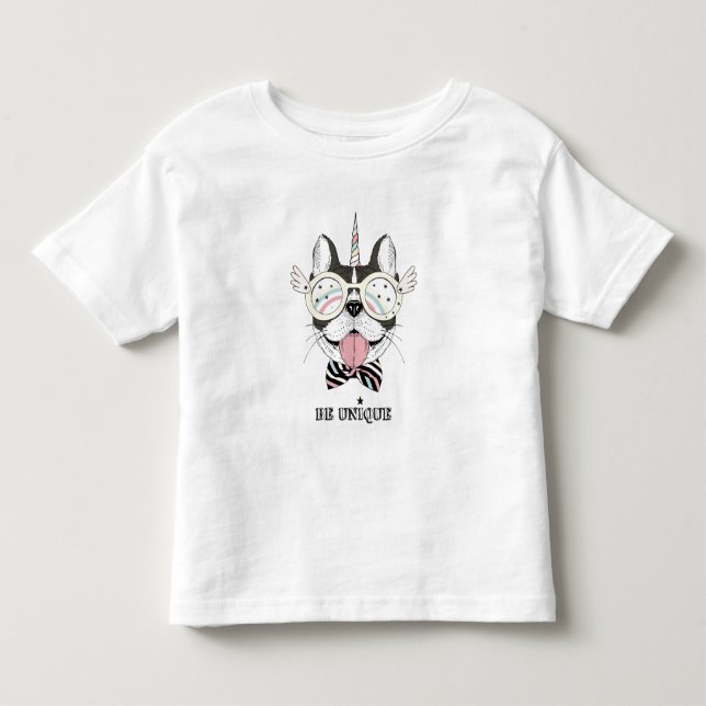 Camiseta Francês Bulldog Unicorn (Frente)