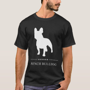 Camiseta Francês Bulldog White Silhouette