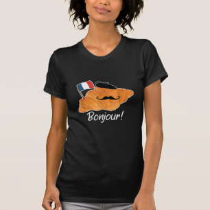 Camiseta Francês Croissant Lover França Bandeira Francófilo