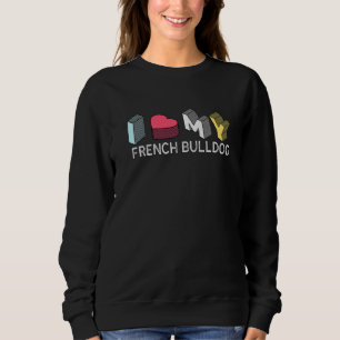Camiseta Francês Engraçado Adoro Meu Buldogue Francês