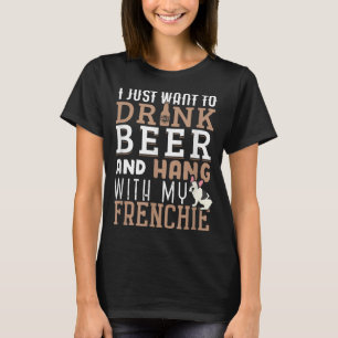 Camiseta Francês Pai Engraçado Cão-Grande-Mão-de-Obra Franc