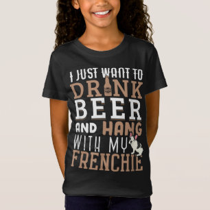 Camiseta Francês Pai Engraçado Cão-Grande-Mão-de-Obra Franc