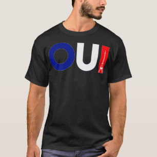 Camiseta Francês Palavra Oui Significa Sim Engraçado Prof