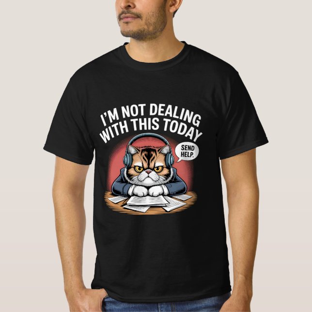 Camiseta "Francês rabugento: Francês demais para sorrir de  (Frente)