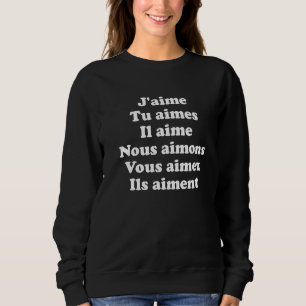 Camiseta Francês Verbos Eu Te Amo