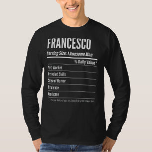 Camiseta Francesco Serving Size Nutrition Label Calories