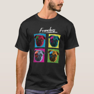 Camiseta Franceses Bulldog Franceses Coloridos Pop