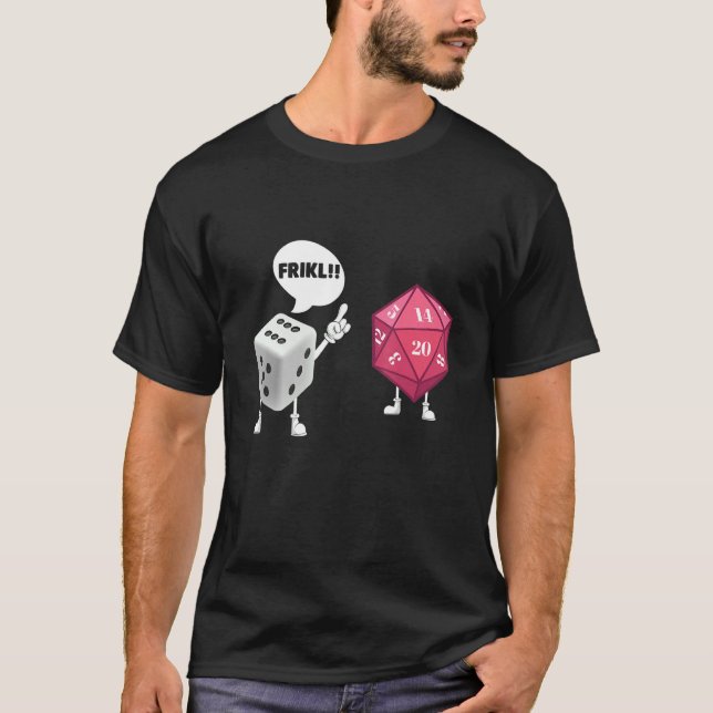 Camiseta Franco Dice Para Jogos De Conselho De Xadrez (Frente)