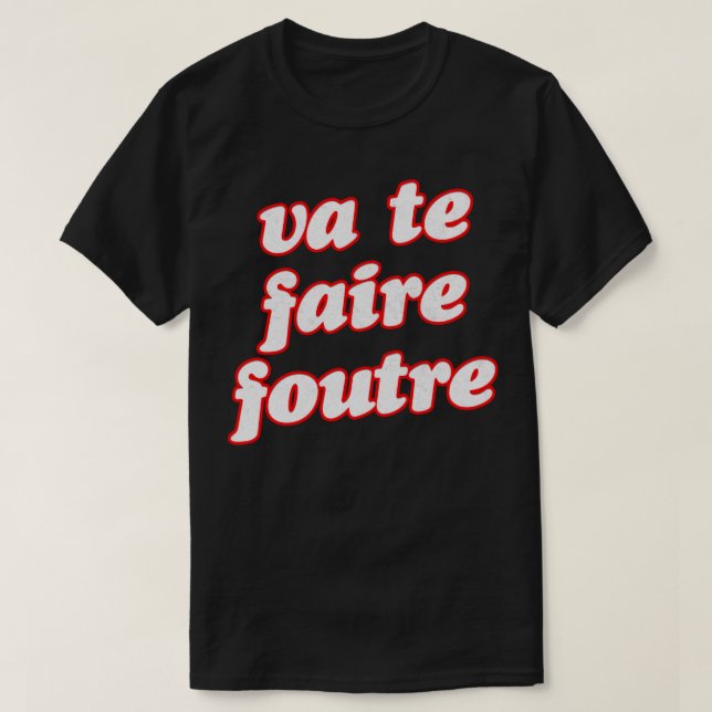 Camiseta Francophile French Swearing Design (Frente do Design)