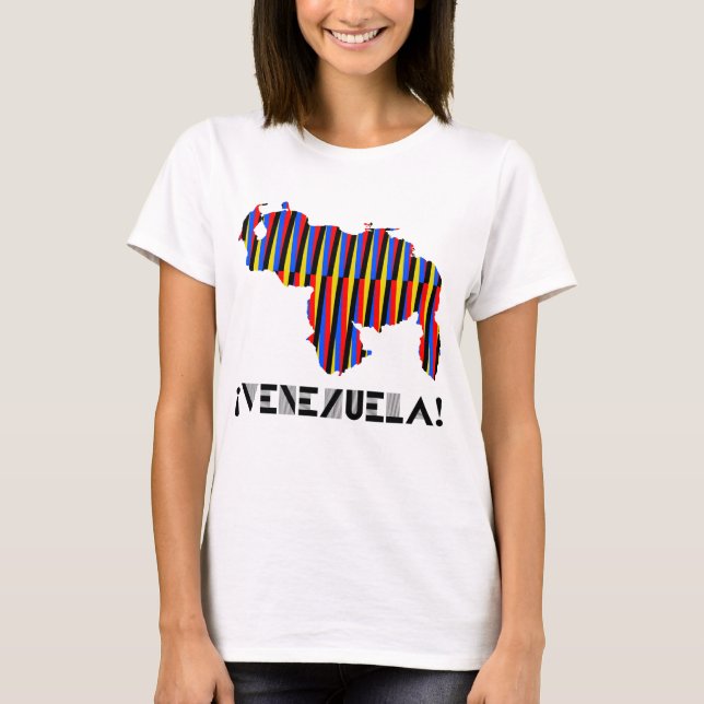CAMISETA FRANELA VENEZUELA MAPA CRUZ DIEZ (Frente)