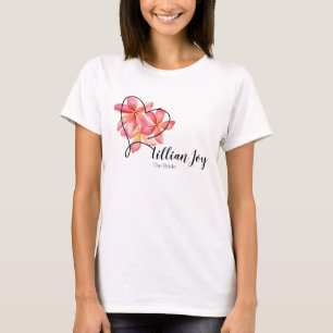 Camiseta Frangipane Aquarela Flor Noiva e Cortejo
