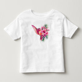 Camiseta Frangipani de Beija-Flor PNG Desenho de Pássaro Aq