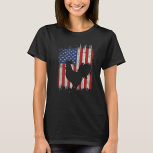 Camiseta Frango 4 De Julho Galo - Bandeira Americana Patrio