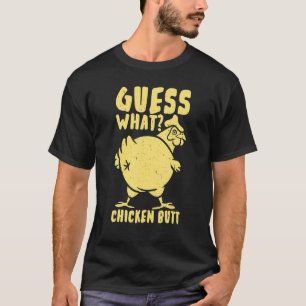 Camiseta Frango Adorável de Criança Adivinhe O Que Bunda de