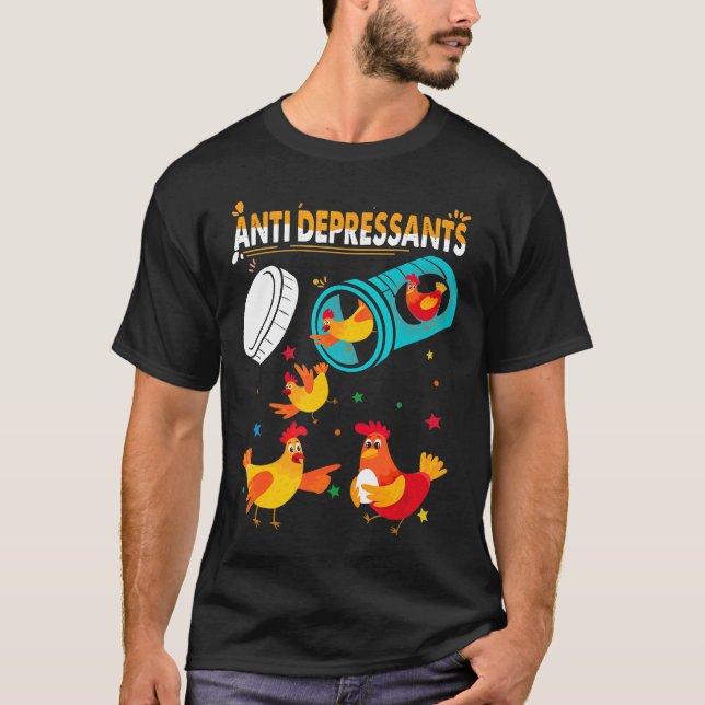 Camiseta Frango Antidepressivo De Natal (Frente)