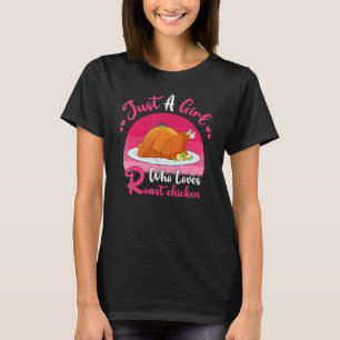 Camiseta Frango Assado Vintage Apenas Uma Garota Que Ama Fr