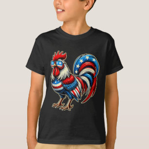 Camiseta Frango Bandeira Americana Usa Fazendeiro Engraçado