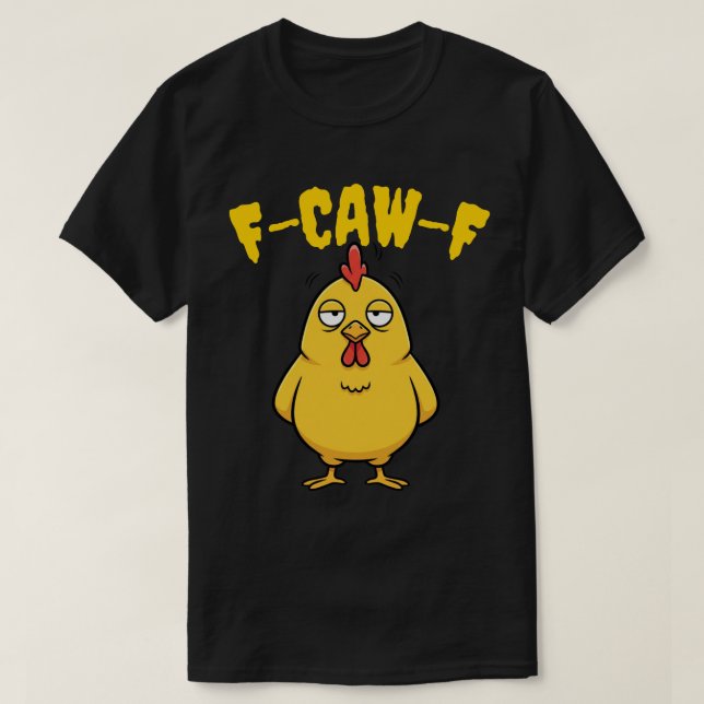 Camiseta Frango Bordado F-CAW-F - Arma Engraçado (Frente do Design)