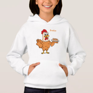 Camiseta Frango com ovos no prato desenho animado