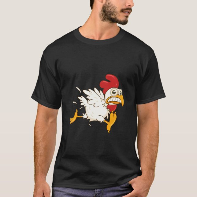 Camiseta Frango Correndo Assustado (Frente)