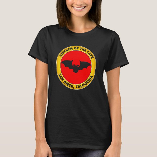 Camiseta Frango Da Caverna San Diego Califórnia (Frente)