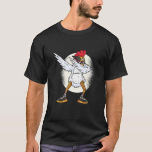 Camiseta Frango Dabbing Natal Xmas Dança Divertido Meninos