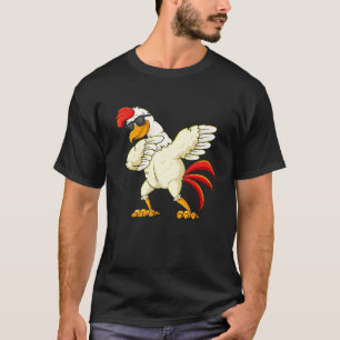 Camiseta Frango Dabbing Usando Óculos de Sol Dab Dança Garo