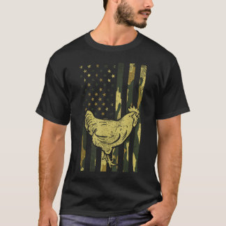 Camiseta Frango de Bandeira Camuflada Militar Patriota Faze