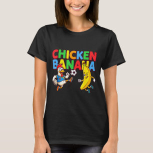 Camiseta Frango de desenho animado engraçado jogador de fut