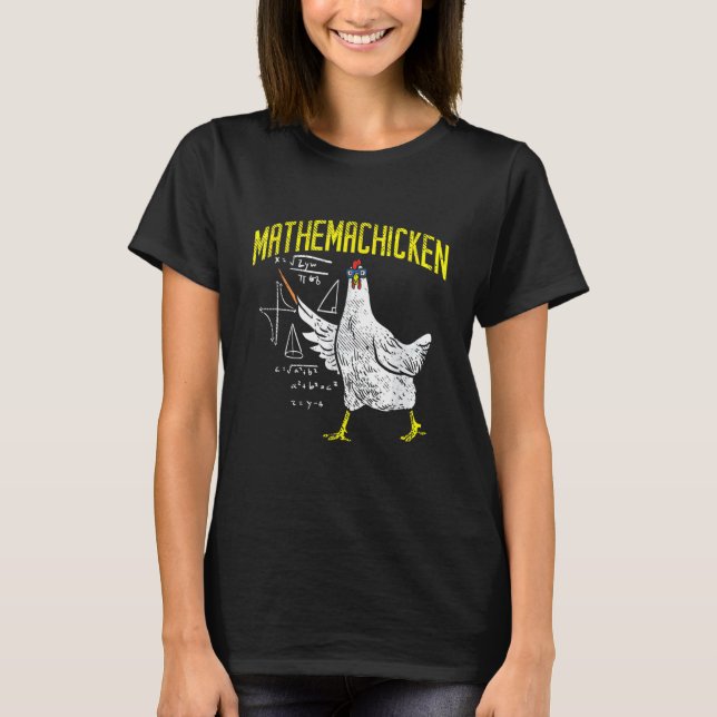 Camiseta Frango de matemática nerd professor de álgebra fra (Frente)