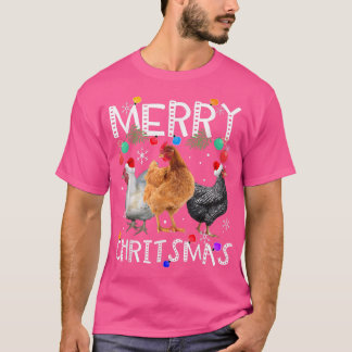 Camiseta Frango de Natal de Frango Luz Feliz Natal