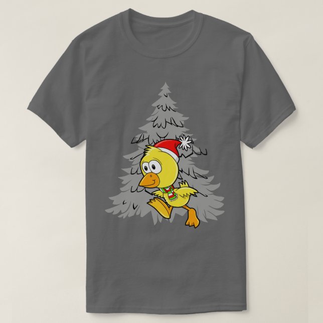 Camiseta Frango de Natal Engraçado (Frente do Design)