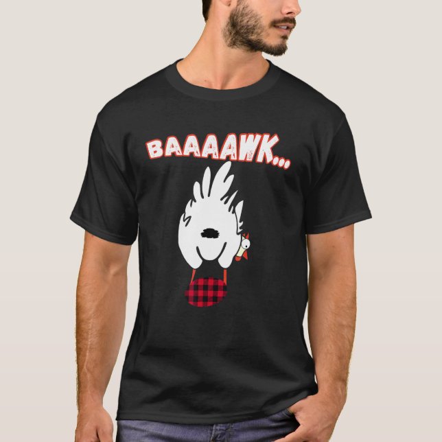 Camiseta Frango de ovos Xadrez de Búfalo (Frente)