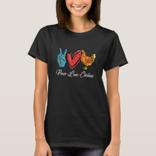 Camiseta Frango de Paz e Amor Mãe Frango Mamãe Fazenda País