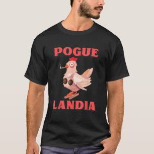 CAMISETA FRANGO DE POGUELANDIA NUM BRAÇO DE COCO