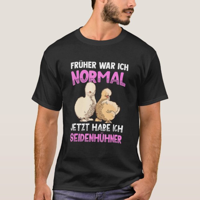 Camiseta Frango de Seda Frango Silkie Mãe Dizendo Frango Si (Frente)