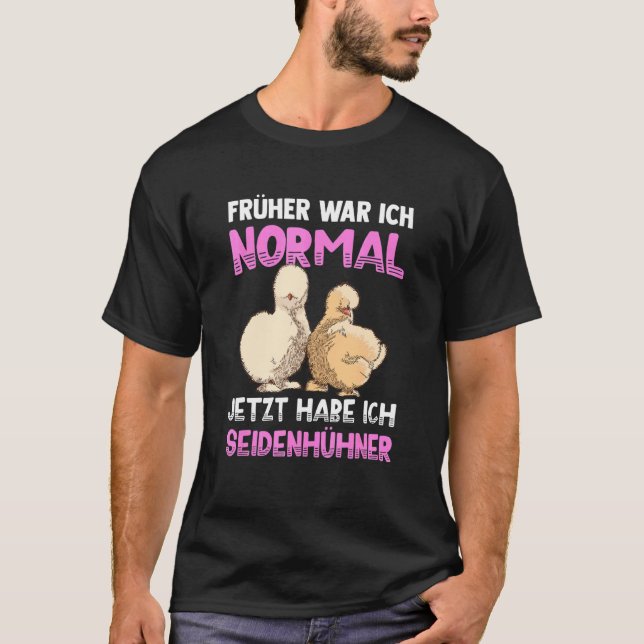 Camiseta Frango de Seda Frango Silkie Mãe Dizendo Frango Si (Frente)